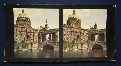 6 Stereo Bilder Berlin um 1930 königl.Schloß,Reichstagsgebäude,Siegessäule js