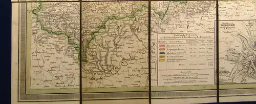 C. F. Weiland Karte Das Königreich Sachsen 50x 66 cm 1858 Geographie js