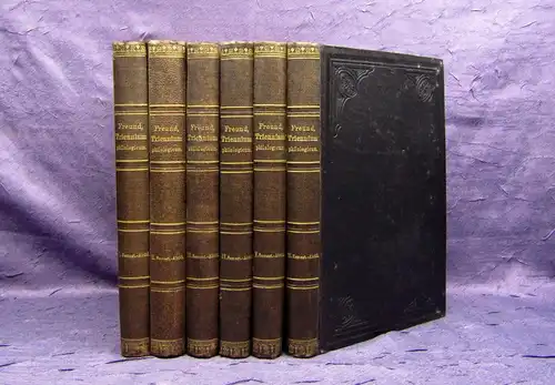 Freund Triennium philologicum  1879-1885 6 Bde kompl. 1.-6. Semester mb