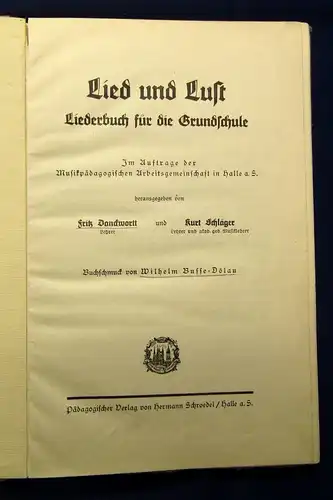 Dölau Lied und Luft Liederbuch für die Grundschule um 1930 Kinderliteratur