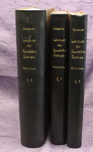 Kaestner Lehrbuch der Speziellen Zoologie Teil 1 Lief. 1-3 1954- 1963 Tiere js