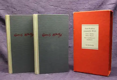 Hans Sachsens ausgewählte Werke 2 Bände 1961 Gedichte Dramen Belletristik js