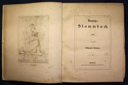 Duller Deutsches Stammbuch 1838 Kunst Kultur Persönlichkeiten Geschichte sf