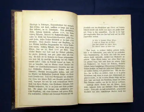 Ludwig Uhland´s Leben zusammengefasst von seiner Wittwe 1874 EA  Belletristik mb