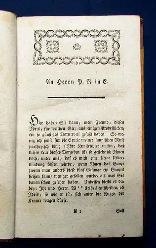 Wieland Idris Ein heroisch-komisches Gedicht Fünf Gesänge 1775 selten lyrik mb