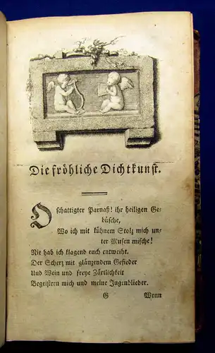 Uz Sämtliche poetische Werke. Erster Band apart 1768 Belletristik Lyrik mb