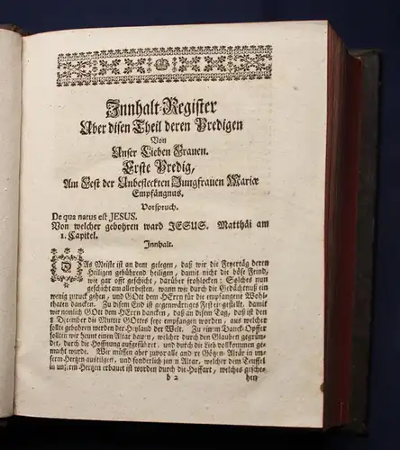 Riga Marialis Schriftliche Lehr & Sitten Predigen 1758 Religion Christentum js