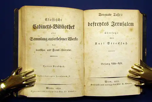 Streckfuß Torquato Tassos befreytes Jerusalem 1825 Theologie Gesang komplett mb