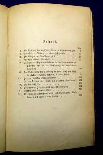 Rümelin Shakespearestudien 1874 Belletristik Geschichte mb