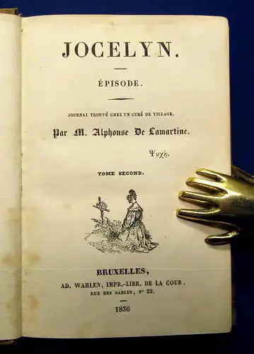 de Lamartine Jocelyn 2 Bände 1836 Belletristik Lyrik Gedichte mb