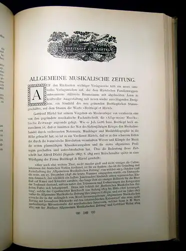 Hase Breitkopf und Härtel Gedenkschrift von 1719  mit Verfasserswidmung 1917  mb