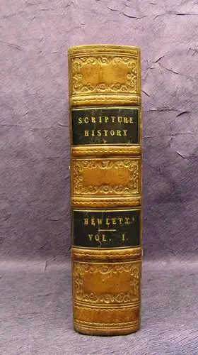 Hewlett Scipture History for Youth 1833 Belletristik englisch illustriert mb