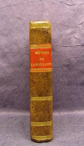 Oeuvres Diverses de La Fontaine 1804 Belletristik Geschichte mb