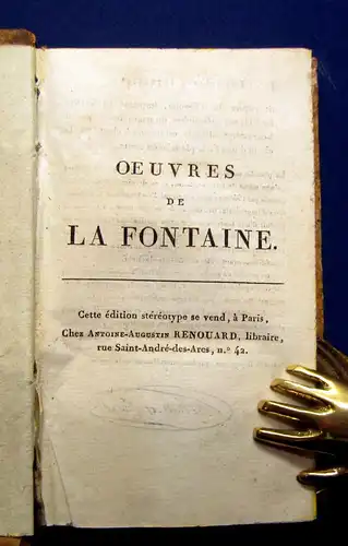 Oeuvres Diverses de La Fontaine 1804 Belletristik Geschichte mb