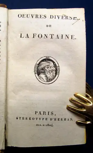 Oeuvres Diverses de La Fontaine 1804 Belletristik Geschichte mb