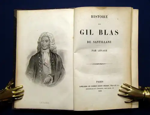 Histoire de Gil Blas de Santillane par Lesage 1868 Belletristik Geschichte mb
