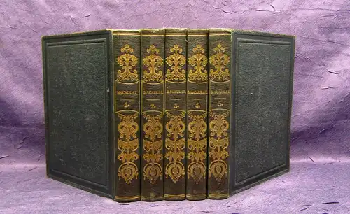 Macaulay Critical and Historical Essays 1850 5 Bände komplett mb