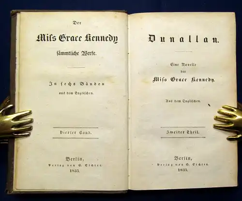 Kennedy, Grace sämmtliche Werke in 6 Bänden 1835 Erzählungen Novelle j
