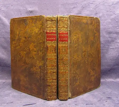 Cowper, William Poems 2 Bände komplett 1819 Belletristik Literatur js