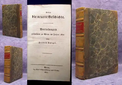 Schlegel Ueber die neuere Geschichte 1811 EA Vorlesungen gehalten zu Wien 1810 j