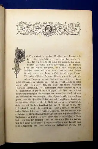 Tieck Shakespeare`s dramatische Werke 8 Bde. 1875 Erste illustr. Ausgabe js