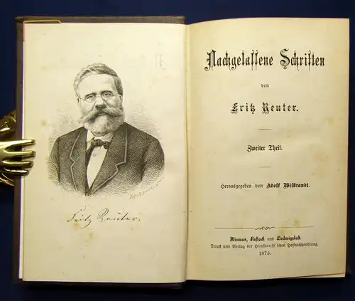 Sämmtliche Werke von Fritz Reuter 15 Bde. Mischauflage 1875-1890 Literatur js