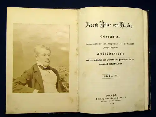 Joseph Ritter von Führich Lebenskizze Selbstbiographie 1875 mit Porträt js