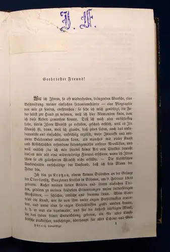 Joseph Ritter von Führich Lebenskizze Selbstbiographie 1875 mit Porträt js