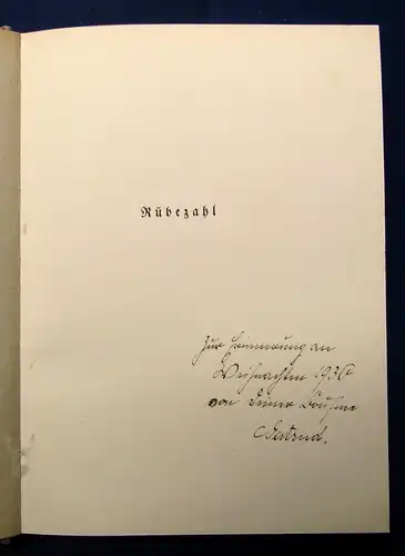 Wagner Märchen vom Rübezahl Für die Jugend bearbeitet um 1900 js