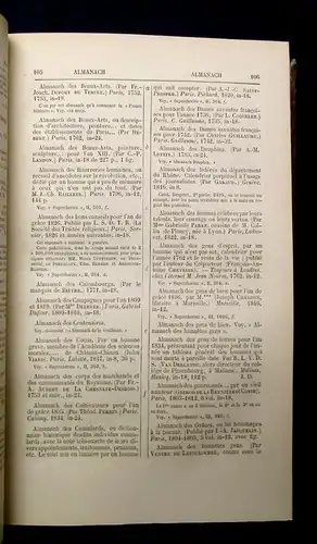 Barbiere Dictionnaire des Ouvrages Anonymes 1-4 komplett A-Z 1882 Halbleder js