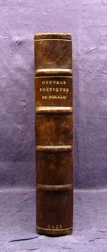 Auger Oeuvres Poetiques de Boileau 1825 Belletristik Lyrik mb