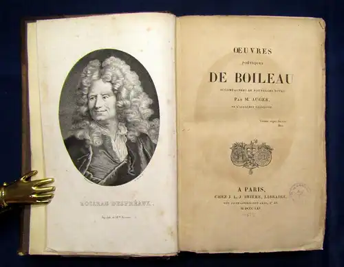 Auger Oeuvres Poetiques de Boileau 1825 Belletristik Lyrik mb