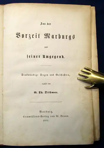 Dithmar Aus der Vorzeit Wartburgs und seiner Umgegend 1872 Sagen Geschichten js