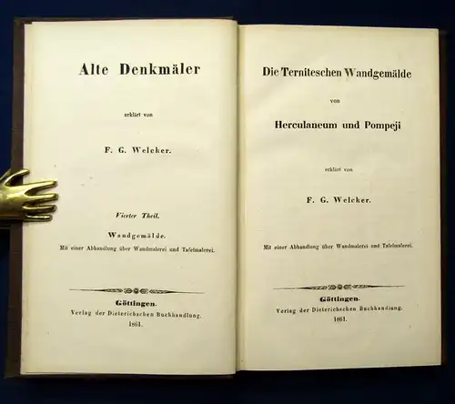 Weckler, Friedrich Gottlieb 5 Bde. Alte Denkmäler Geschichte js