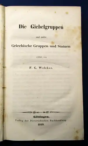 Weckler, Friedrich Gottlieb 5 Bde. Alte Denkmäler Geschichte js