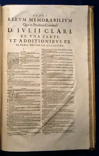 Clarus Julii Clari Alexandrini I.C. Longe clarissimi, et Philippi II. 1637 js