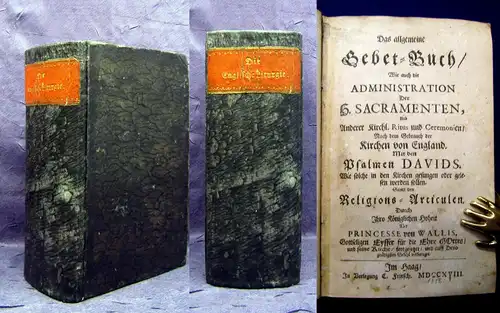 Das allgemeine Gebet-Buch 1718 Theologie Kirche Psalmen David mb