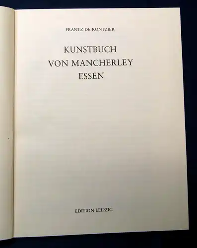 Rontzier Kunstbuch von mancherley Essen 1979 Faksimile Kochbuch mb