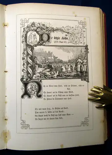 Groth Quickborn 1856 mit Holzschnitten nach Zeichungen Belletristik Geschichte m