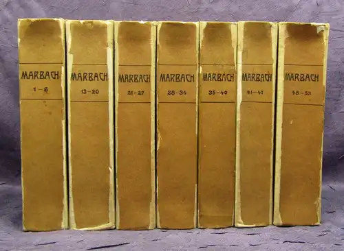 Marbach Volksbücher 1-53 in 7 Bde. 1838 7-9 und 10-12 fehlt Klassiker Literatur