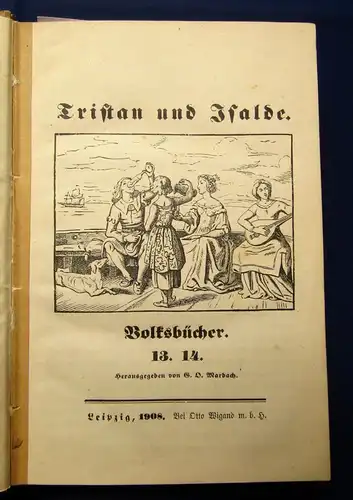 Marbach Volksbücher 1-53 in 7 Bde. 1838 7-9 und 10-12 fehlt Klassiker Literatur