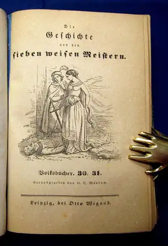 Marbach Volksbücher 1-53 in 7 Bde. 1838 7-9 und 10-12 fehlt Klassiker Literatur