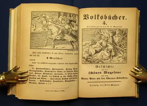 Marbach Volksbücher 1-53 in 7 Bde. 1838 7-9 und 10-12 fehlt Klassiker Literatur