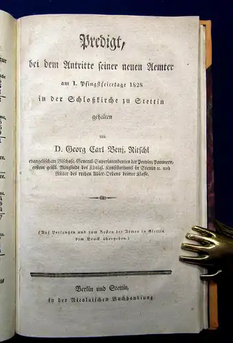 Stosch, Grunow Diverse Predigten 1794-1837 Sammlung von 10 Predigten Theologie m