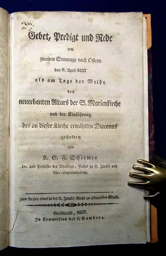 Stosch, Grunow Diverse Predigten 1794-1837 Sammlung von 10 Predigten Theologie m