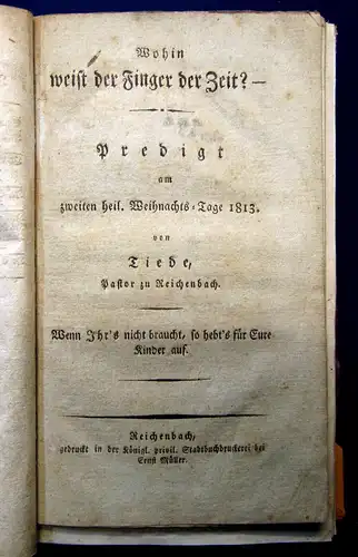 Stosch, Grunow Diverse Predigten 1794-1837 Sammlung von 10 Predigten Theologie m