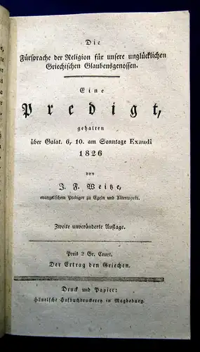 Stosch, Grunow Diverse Predigten 1794-1837 Sammlung von 10 Predigten Theologie m