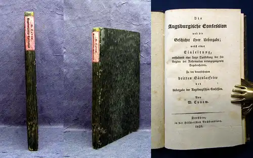 Cunow Die Augsburgische Confession und die Geschichte ihrer Übergabe 1829 mb