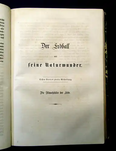 Zimmermann Der Erdball und seine Naturwunder 1861 Naturwissenschaft mb