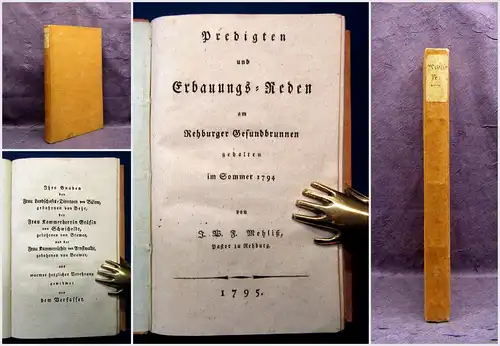 Mehlitz Predigten u Erbauungs-Reden am Rehburger Gesundbrunnen 1795 Theologie mb